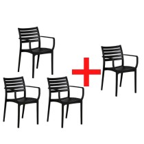 Plastová bistro stolička SLENDER 3+1 ZDARMA