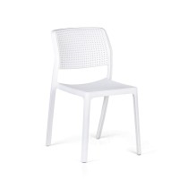 Plastová jedálenská stolička NELA, biela