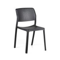 Plastová jedálenská stolička NELA, čierna