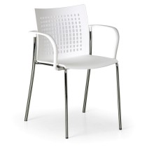Plastová jídelní židle COFFEE BREAK, bílá
