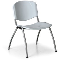 Plastová jídelní židle LIVORNO PLASTIC, šedá