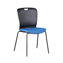 Plastová konferenčná stolička OPEN, modrá