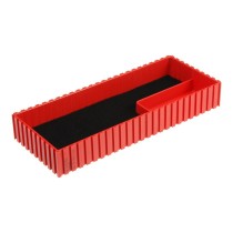 Plastová krabička na mikrometr 35-250x100 mm, červená