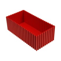 Plastová krabička na nářadí 70-100x200 mm, červená
