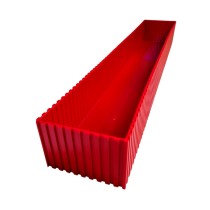 Plastová krabička na nářadí 70-100x600 mm, červená