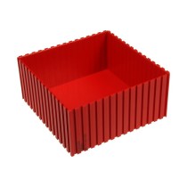 Plastová krabička na nářadí 70-150x150 mm, červená