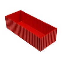 Plastová krabička na náradie 70-100x250 mm, červená