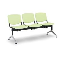 Plastová lavica do čakární SMILE, 3-sedadlo, zelená