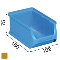 Plastové boxy PLUS 2, 102 x 160 x 75 mm, žluté, 24 ks