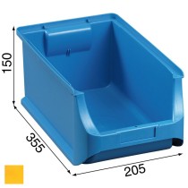 Plastové boxy PLUS 4, 205 x 355 x 150 mm, žluté, 12 ks