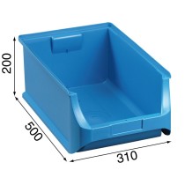 Plastové boxy PLUS 5, 310 x 500 x 200 mm, modré, 6 ks