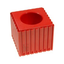 Plastový box pre upínač nástroja typu HSK 63, modul 8x8, 1 dutina, červená