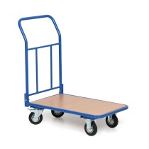 Plošinový vozík s výplní a sklopným madlem