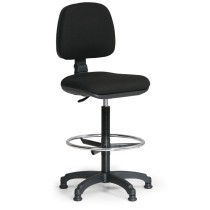 Podwyższone krzesło biurowe MILANO z podnóżkiem - czarne