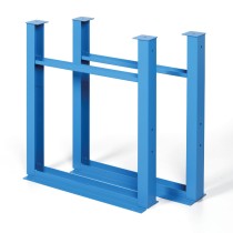 Pojedyncza metalowa noga dla stołów warsztatowych GÜDE, regulowana, niebieska, zestaw 2 szt.