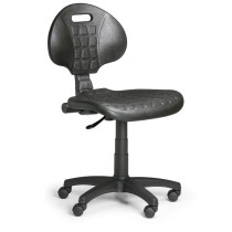 Pracovná stolička na kolieskach PUR, permanentný kontakt