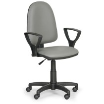 Pracovná stolička TORINO s podpierkami rúk, sivá