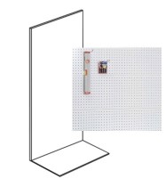 Prodejní regál jednostranný, perfo stěny, 2200 x 1000 x 450 mm, základní, bílá