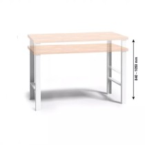 Profesionálny dielenský stôl s drevenou pracovnou doskou, 840 x 1700 x 685 mm
