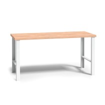 Profesionálny dielenský stôl s drevenou pracovnou doskou, 840 x 2000 x 685 mm