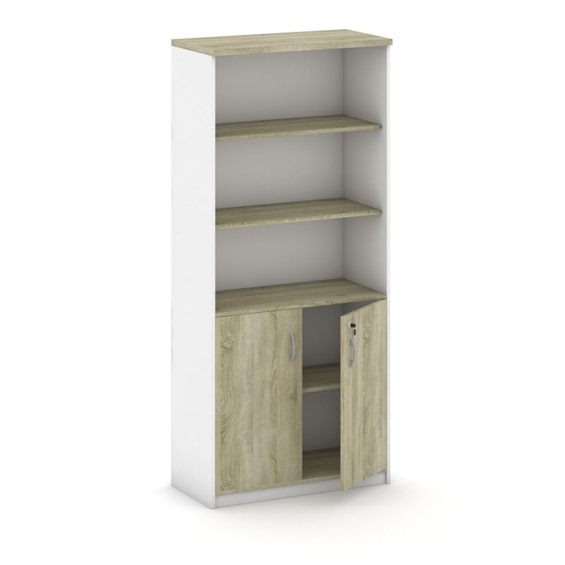 Regalschrank mit Türen MIRELLI A+, 800 x 400 x 1800 mm