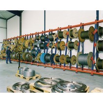 Regály na kabelové bubny, 4400 x 1300 x 1100 mm, základní
