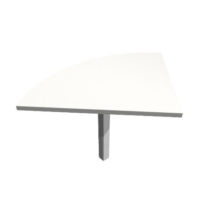 Rohová přístavba k pracovnímu stolu PRIMO, 800 x 800 mm, bílá
