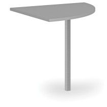 Rohová přístavba pro kancelářské pracovní stoly PRIMO, 800 mm, šedá