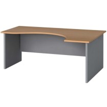 Rohový kancelársky pracovný stôl PRIMO FLEXI, zaoblený 1800 x 1200 mm, pravý
