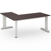 Rohový kancelářský psací stůl PRIMO FLEXIBLE 1800 x 1600 mm, wenge
