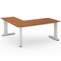 Rohový kancelářský psací stůl PRIMO FLEXIBLE 1800 x 1800 mm, třešeň