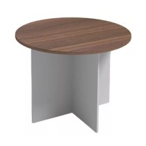 Rokovací stôl 1000 mm, okrúhly, sivá / orech
