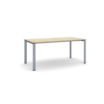 Rokovací stôl INFINITY so sivostriebornou podnožou 1800 x 900 x 750 mm, dub prírodný