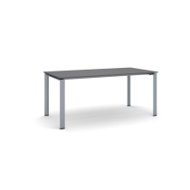 Rokovací stôl INFINITY so sivostriebornou podnožou 1800 x 900 x 750 mm, grafit