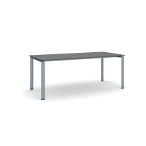 Rokovací stôl INFINITY so sivostriebornou podnožou 2000 x 900 x 750 mm, grafit