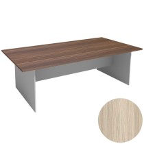 Rokovací stôl PRIMO FLEXI, 2400 x 1200 mm, hranatý, biela / dub prírodný