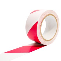 Samolepiaca vyznačovacia páska, 12 ks, 33 m x 50 mm, červená/biela