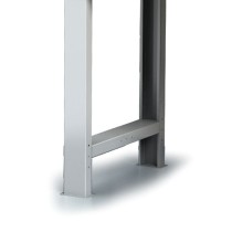 Samostatná kovová noha pre dielenské stoly MECHANIC I, pevná, výška 840 mm, sivá