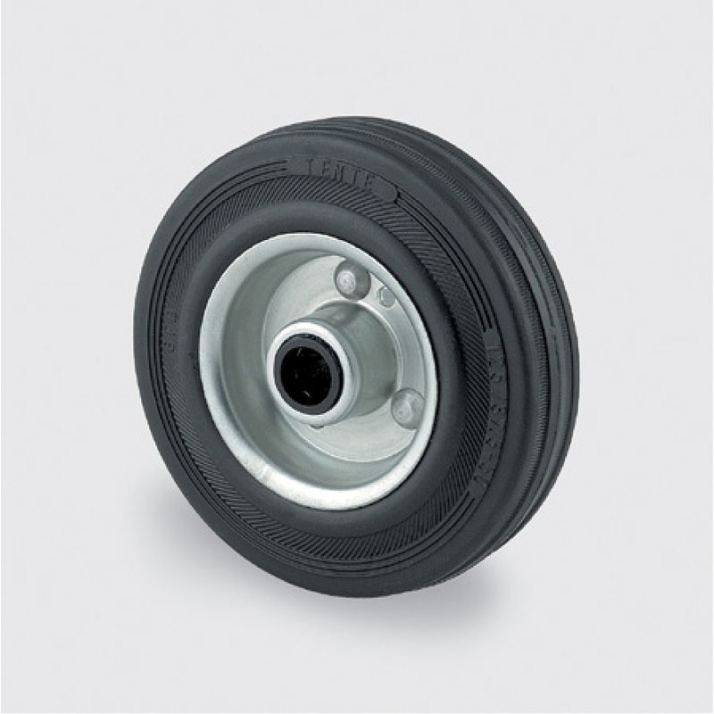 Samostatné koleso, kovový disk, čierna guma, nosnosť 70 kg