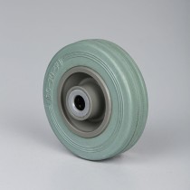 Samostatné koleso, plastový disk, sivá guma, 100 mm