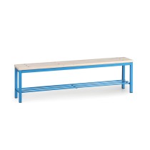 Šatníková lavica s botníkom, sedák - laty, dĺžka 1500 mm, modrá
