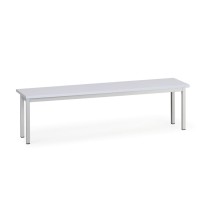 Šatňová lavička, sedadlo - lamino, dĺžka 1500 mm, sivá