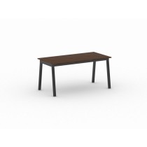 Schreibtisch, Mehrzwecktisch PRIMO BASIC, 1600 x 800 mm, schwarzes Fußgestell, Nussbaum
