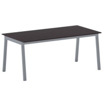 Schreibtisch, Mehrzwecktisch PRIMO BASIC, 1800 x 900 mm, graues Fußgestell, wenge
