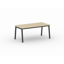 Schreibtisch, Mehrzwecktisch PRIMO BASIC, 1800 x 900 mm, schwarzes Fußgestell, Birke