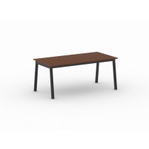 Schreibtisch, Mehrzwecktisch PRIMO BASIC, 1800 x 900 mm, schwarzes Fußgestell, Kirschbaum