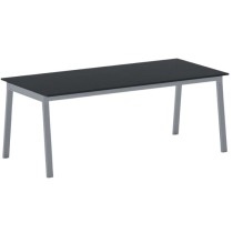 Schreibtisch, Mehrzwecktisch PRIMO BASIC, 2000 x 900 mm, graues Fußgestell, Graphit