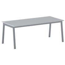 Schreibtisch, Mehrzwecktisch PRIMO BASIC, 2000 x 900 mm, graues Fußgestell, grau