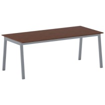 Schreibtisch, Mehrzwecktisch PRIMO BASIC, 2000 x 900 mm, graues Fußgestell, Kirschbaum