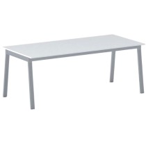 Schreibtisch, Mehrzwecktisch PRIMO BASIC, 2000 x 900 mm, graues Fußgestell, weiß